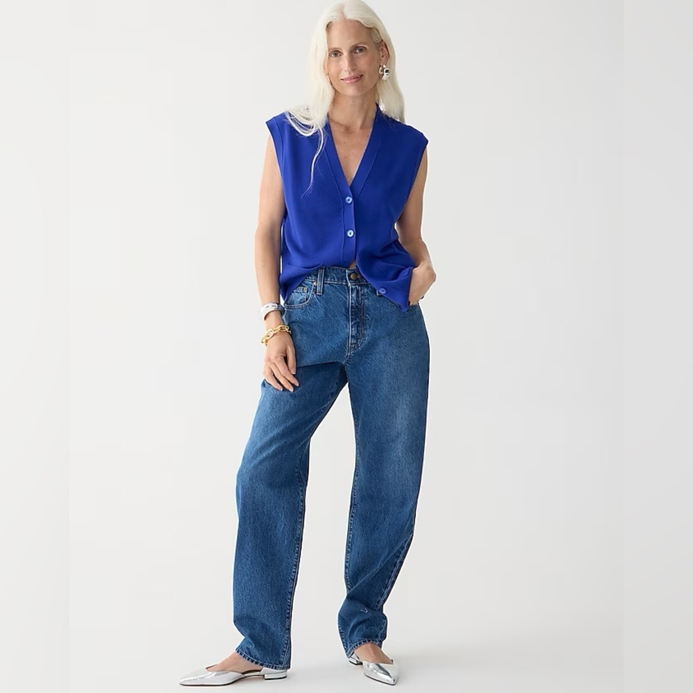 NWT J.Crew Slouchy-straight jean in Turney Wash size 28